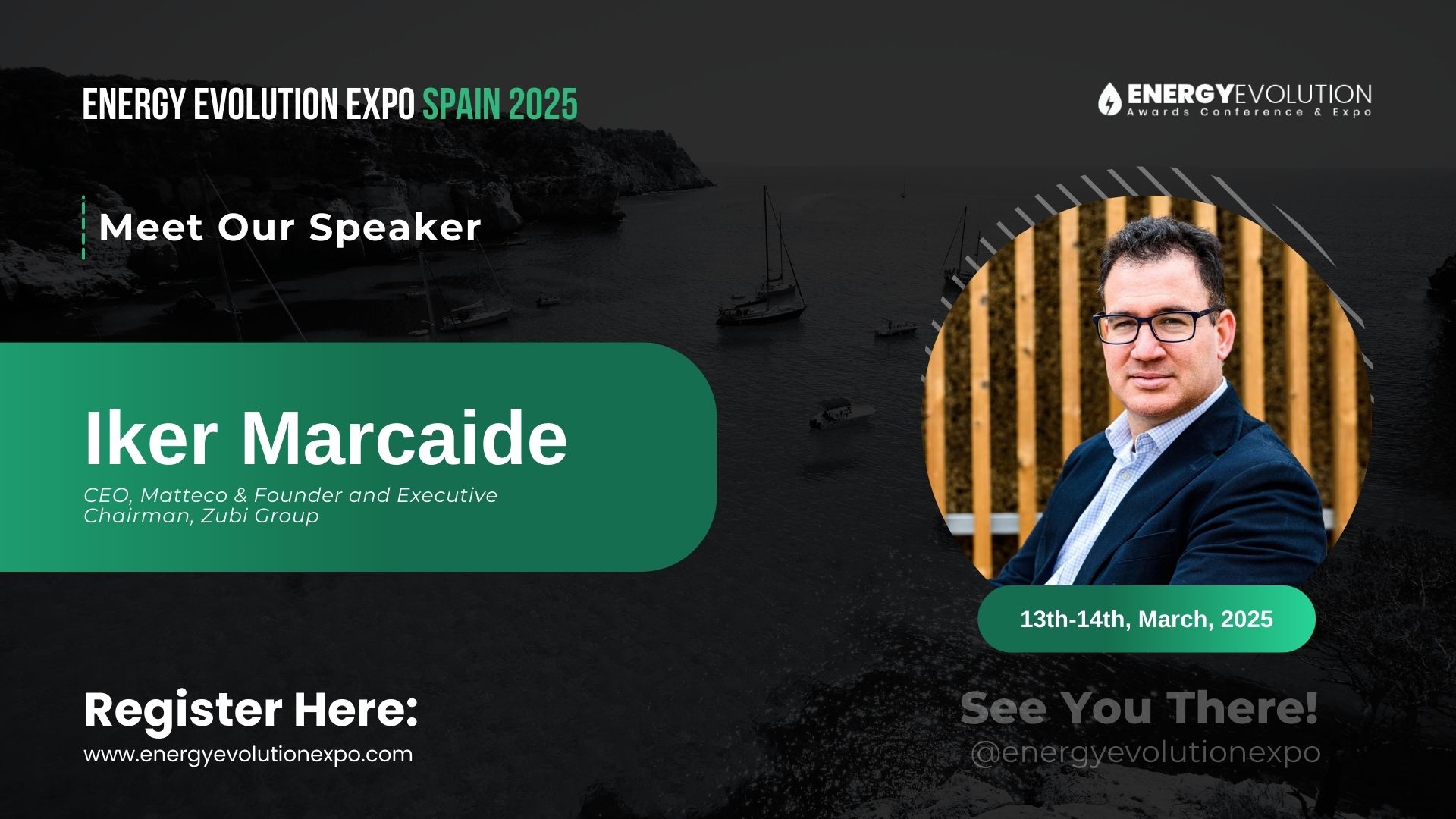 Join Energy Evolution Expo 2025 as Iker Marcaide shares insights on green hydrogen, cleantech, and impact-driven entrepreneurship. Powering a sustainable future!